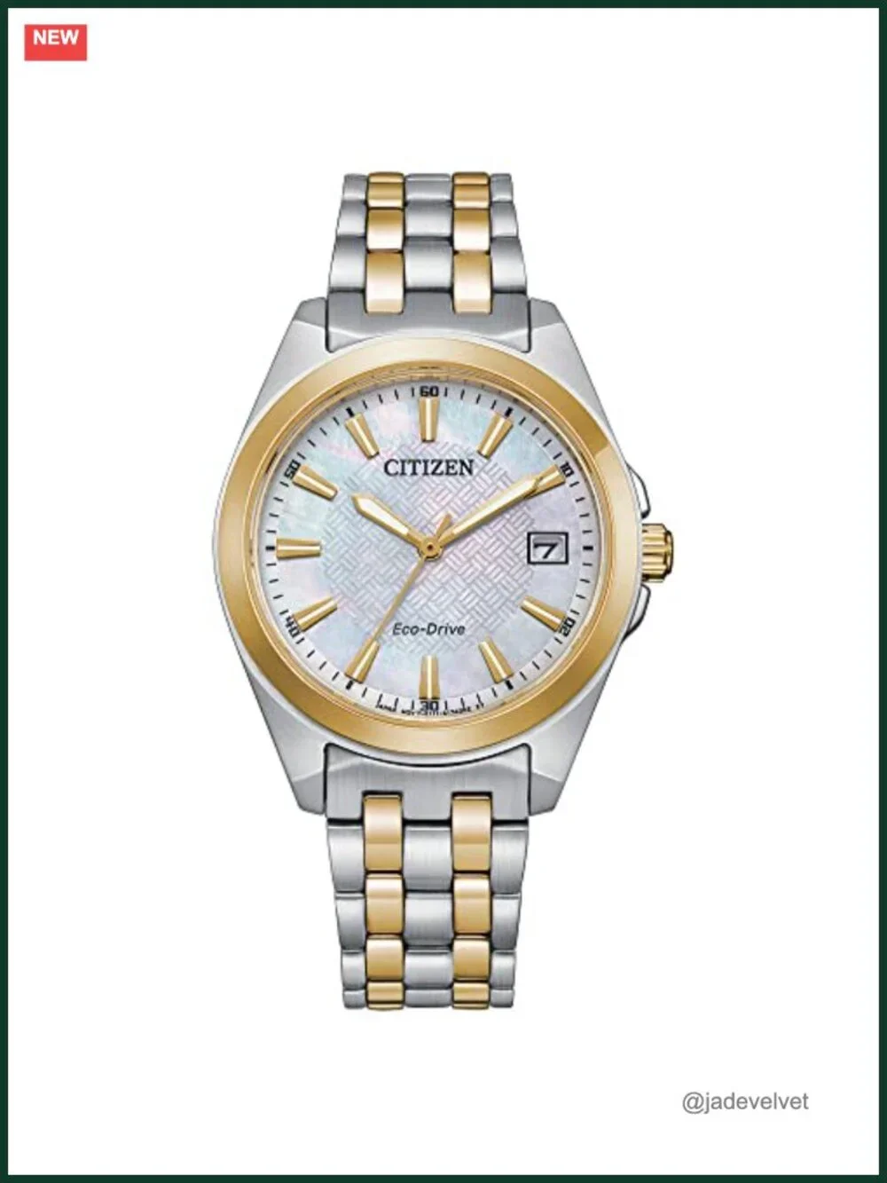 Women's Eco-Drive Two-Tone Stainless Steel Watch, Sapphire Crystal, Date